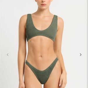 Bond Eye Australia Scout bikini top and bottom khaki green one size